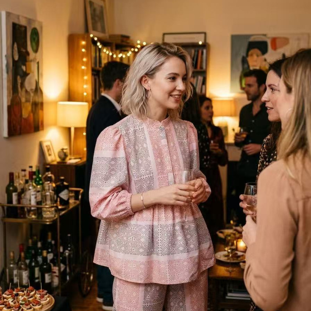 Remi cotton with hand block